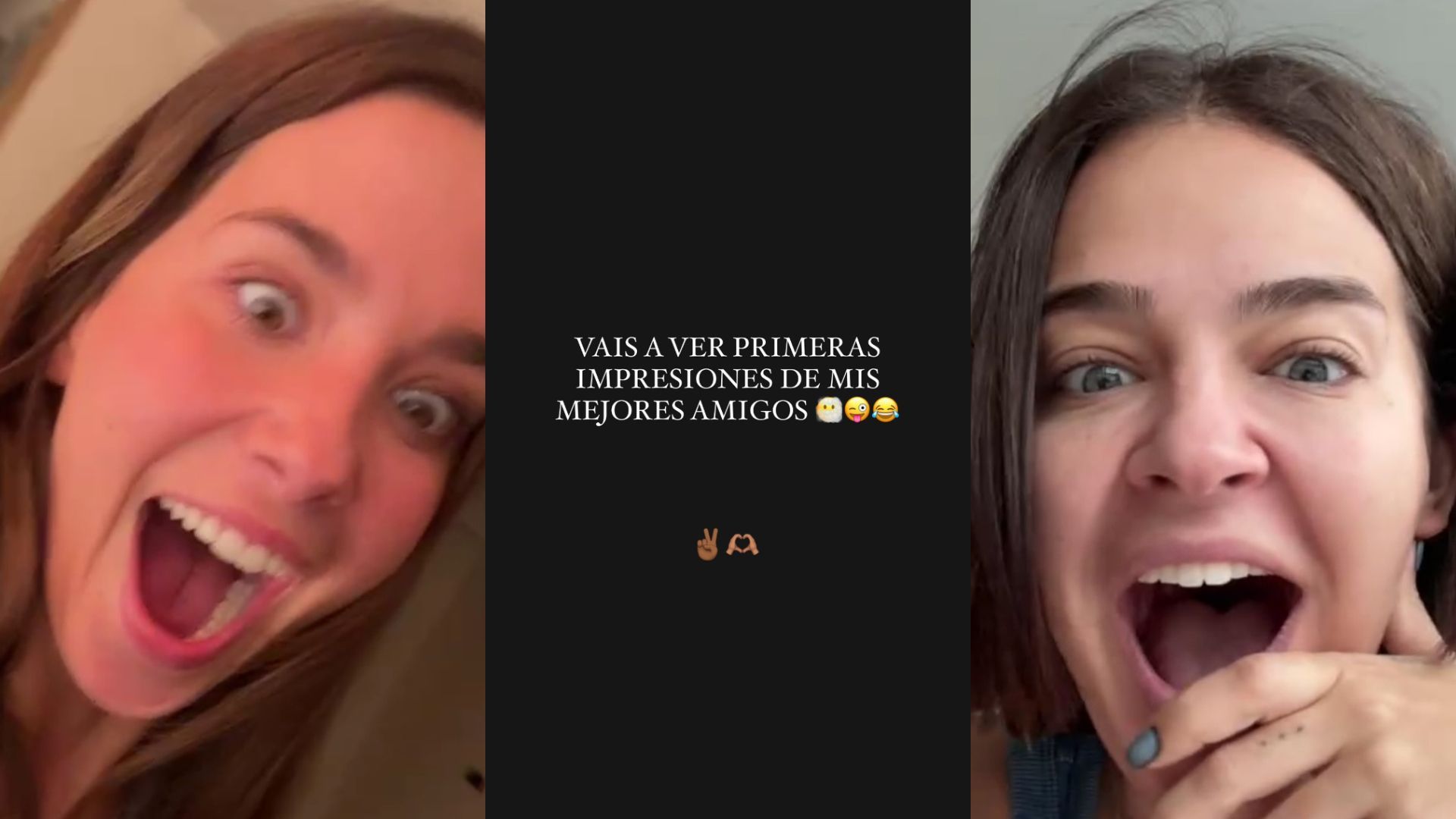 Laura Matamoros enseña las reacciones de sus amigas de profesión.
