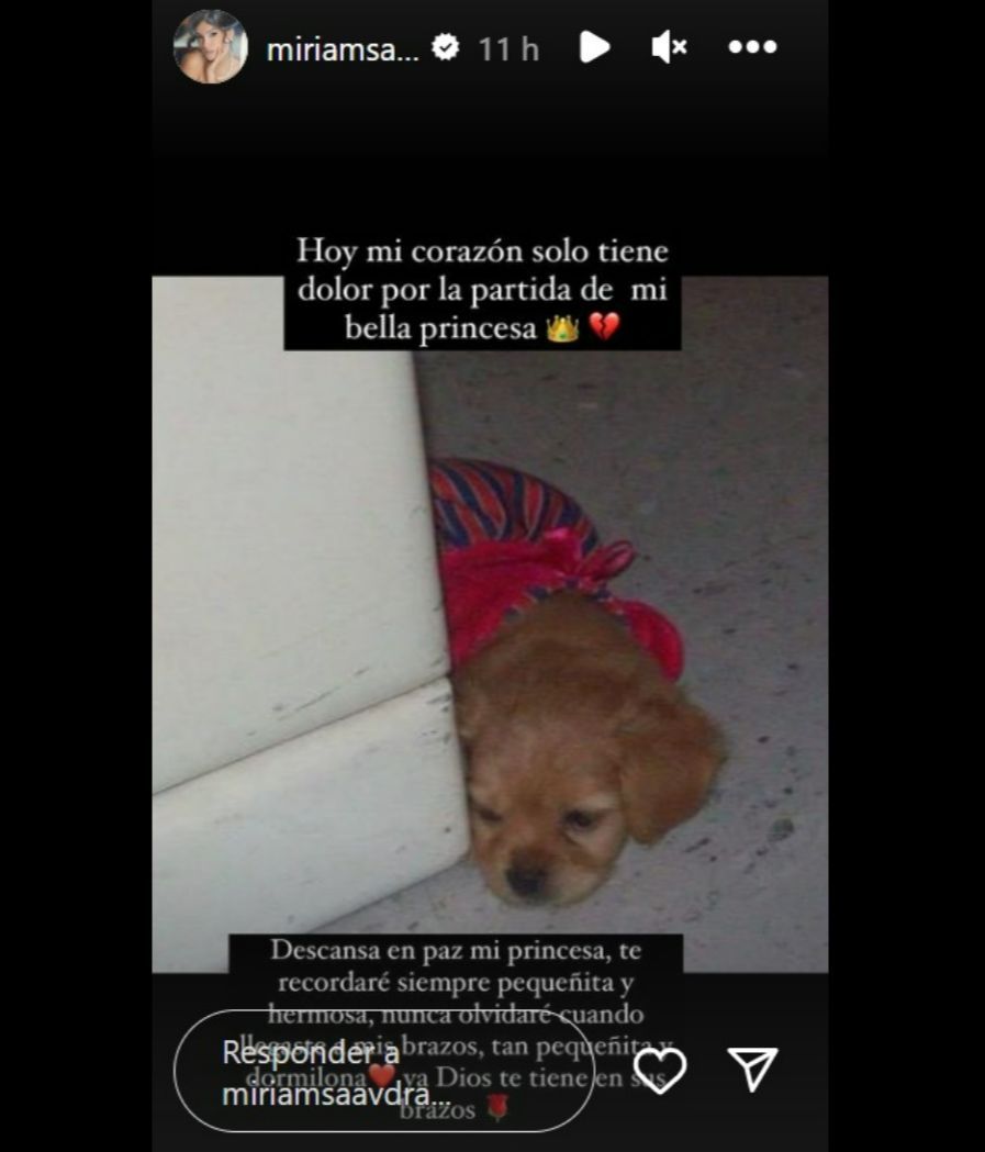 Miriam Saavedra se despide de su "princesa"