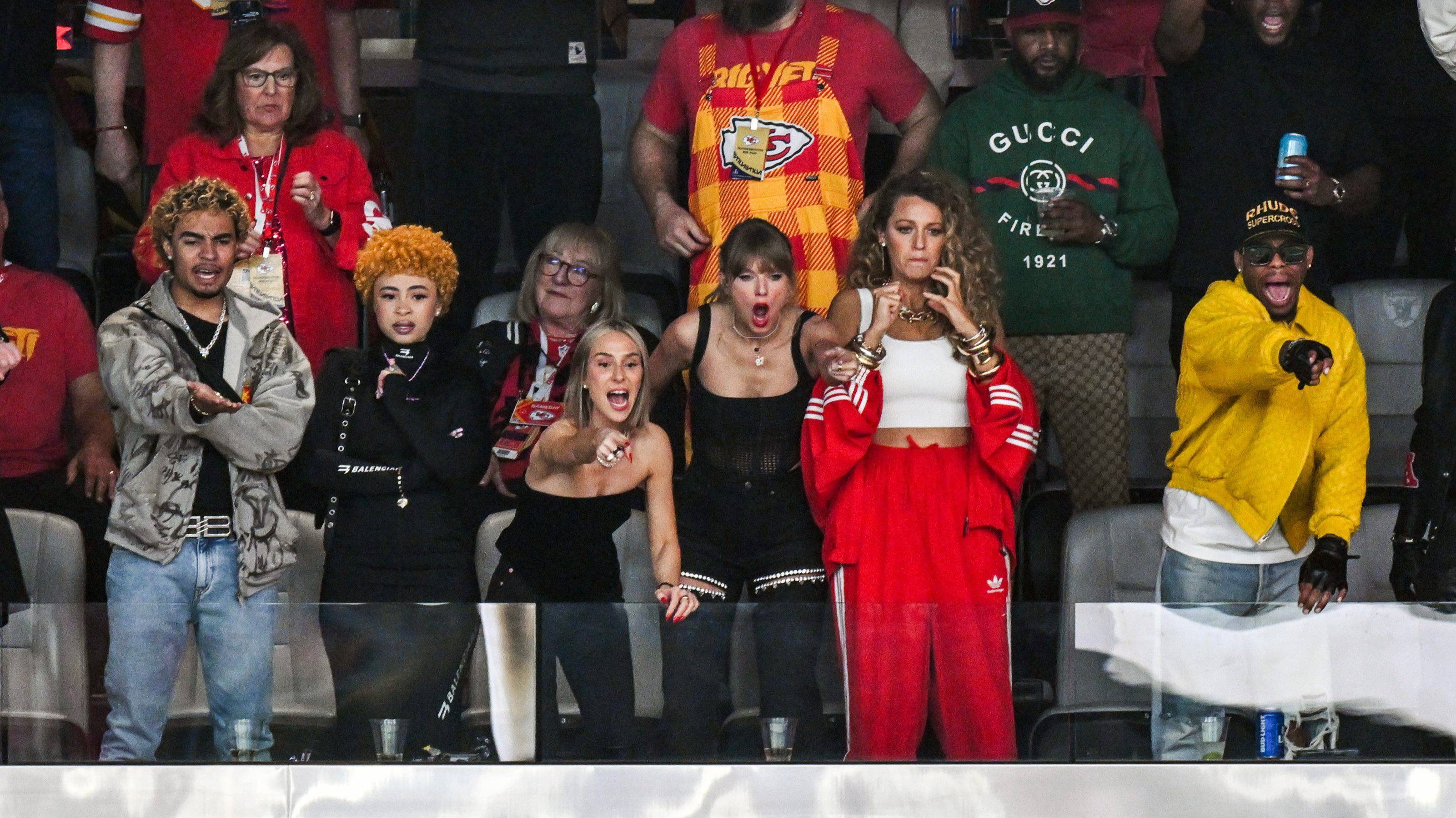 Taylor Swift y Blake Lively, en la Super Bowl 2024