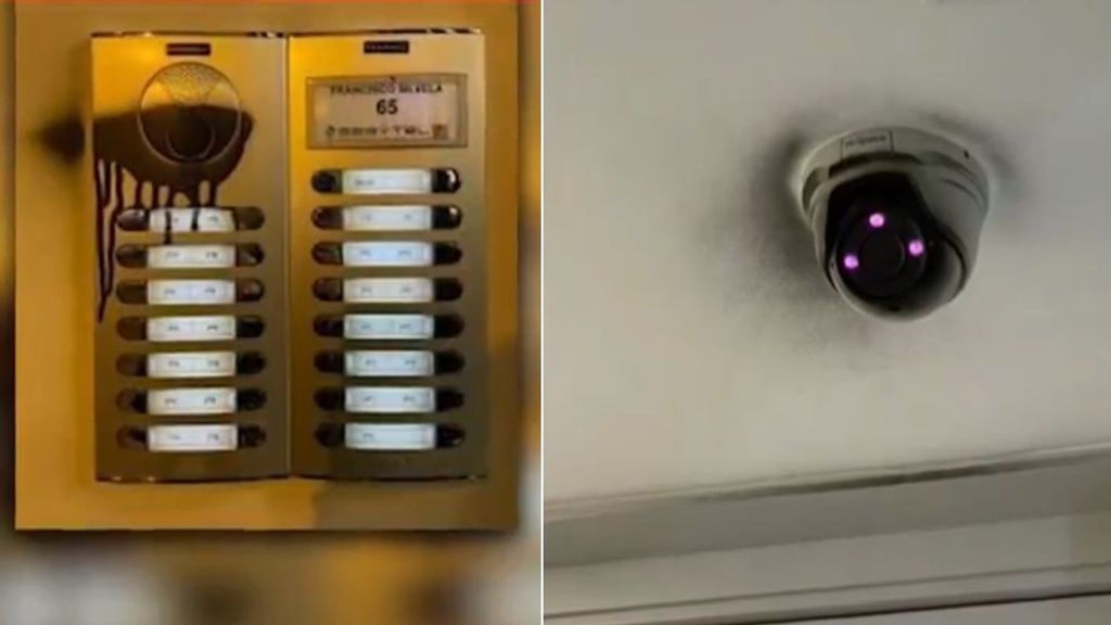 Las cámaras de seguridad de su domicilio, tapadas con spray