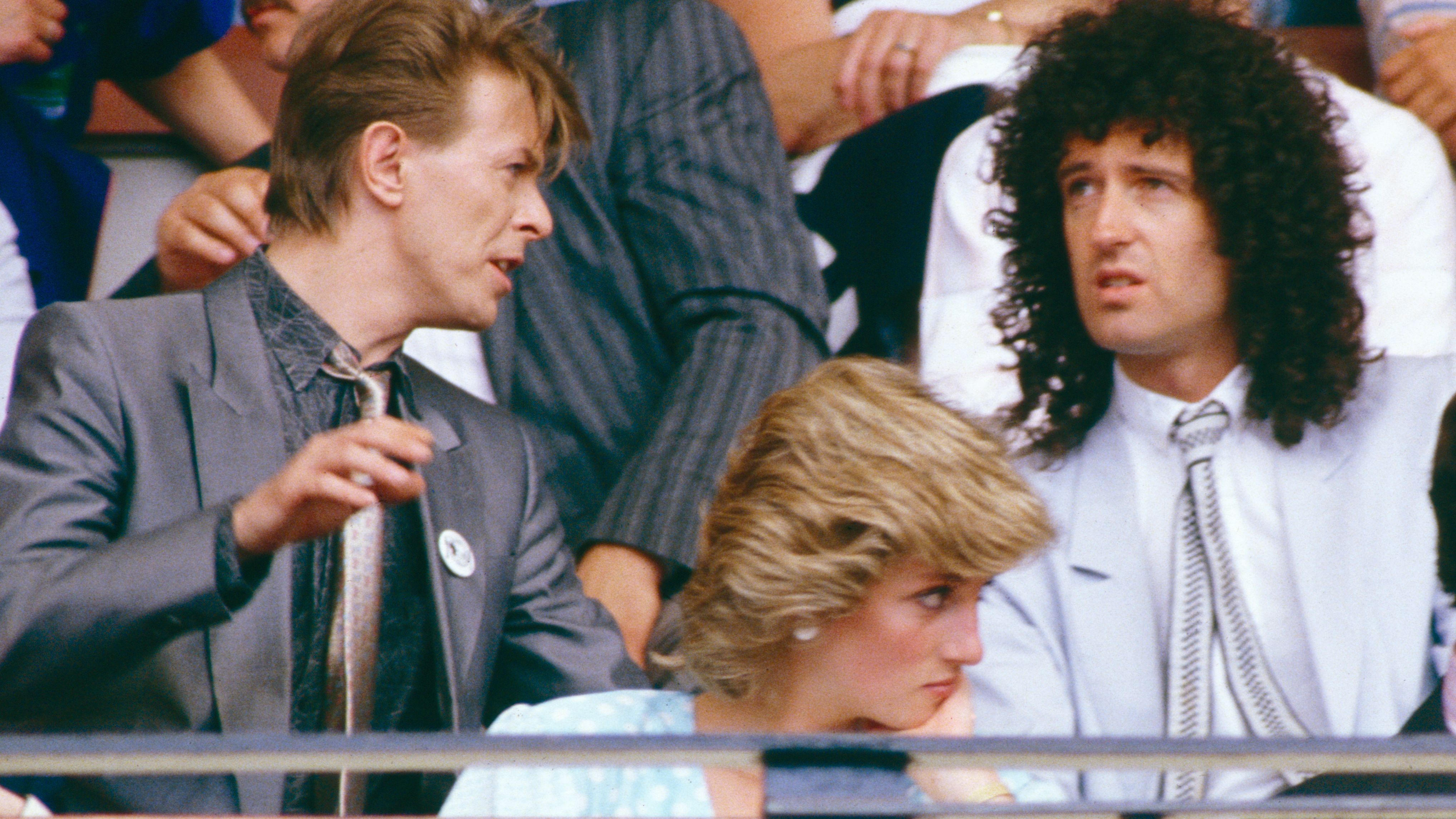 David Bowie, Brian May y Lady Di