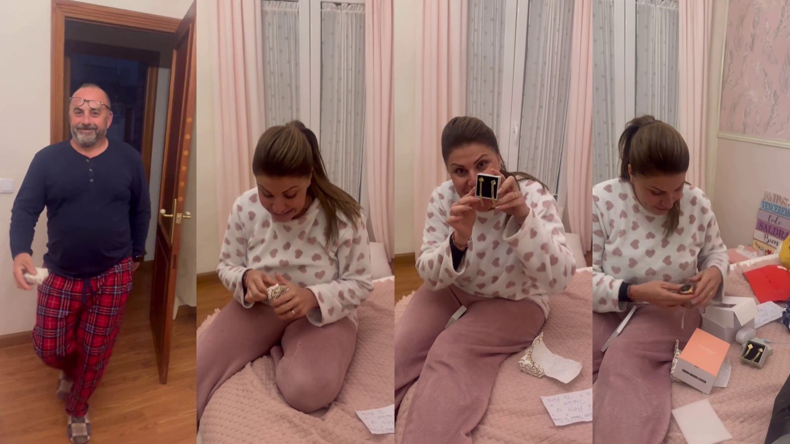 Ginés Corregüela se levanta de la cama y va a por los regalos de su mujer