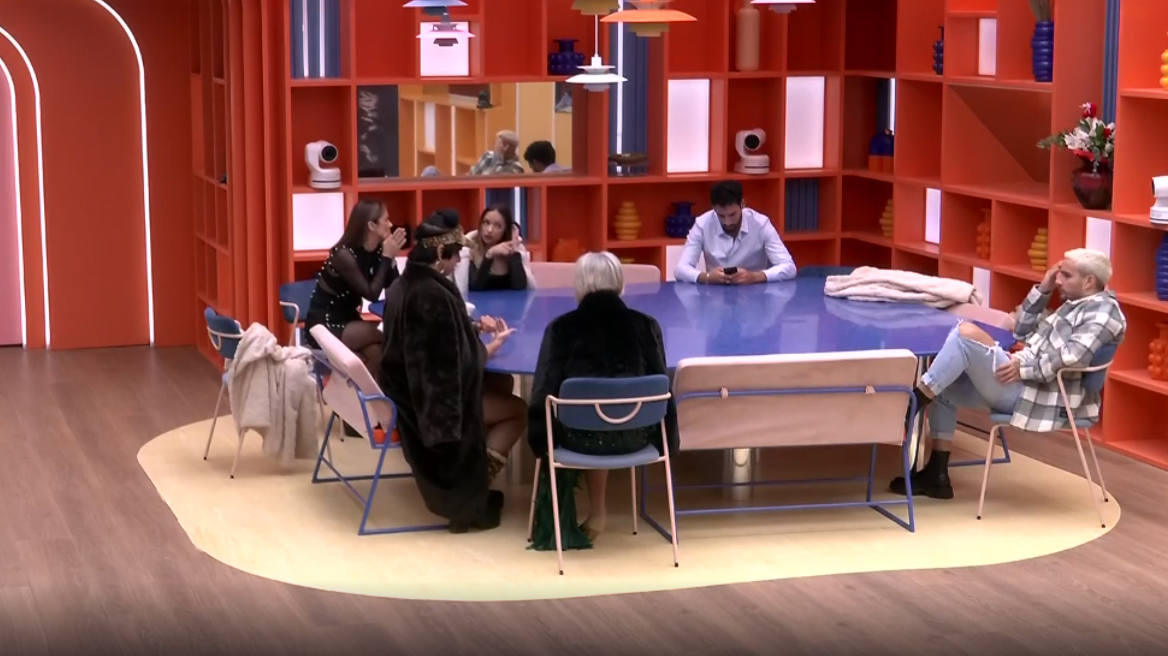 Esperando al inicio de la gala