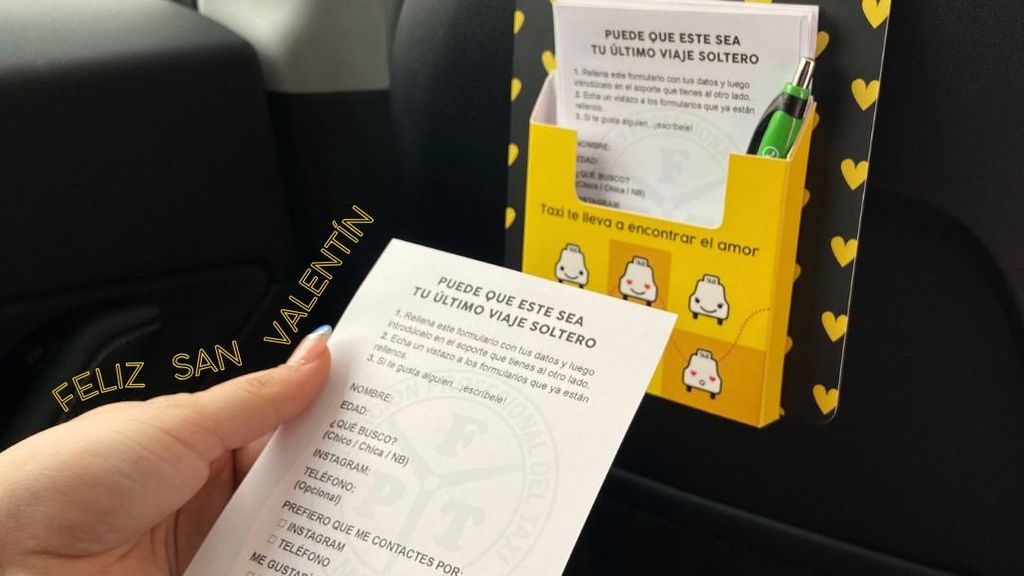 "Tu último viaje soltero, la iniciativa de los taxis de Madrid para que sus usuarios encuentren el amor