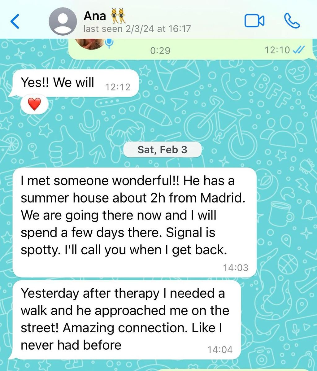 El mensajes original que una de sus amigas recibió desde el teléfono de Sanna