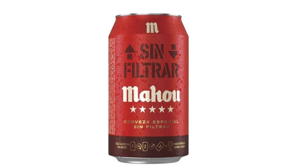 Mahou Cinco Estrellas Sin Filtrar en lata