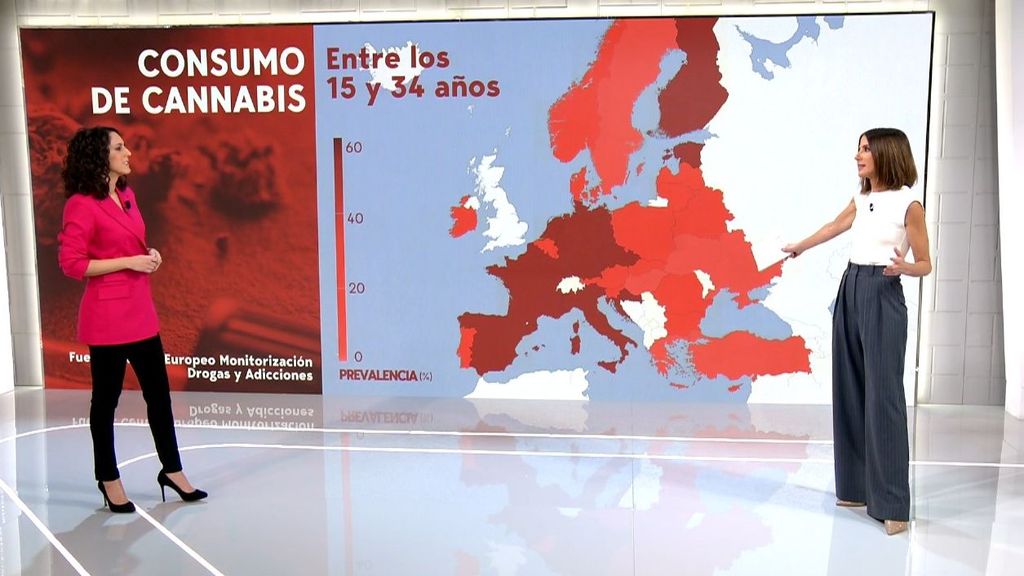 El mapa del consumo de cannabis en Europa