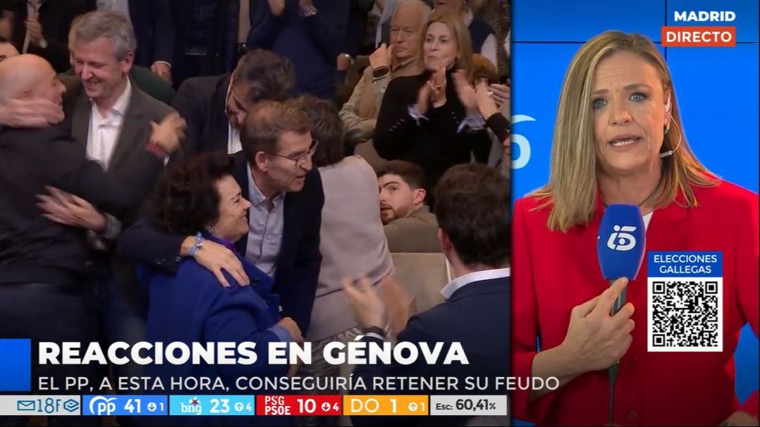 Alivio en la sede de Génova con el resultado del PP en Galicia