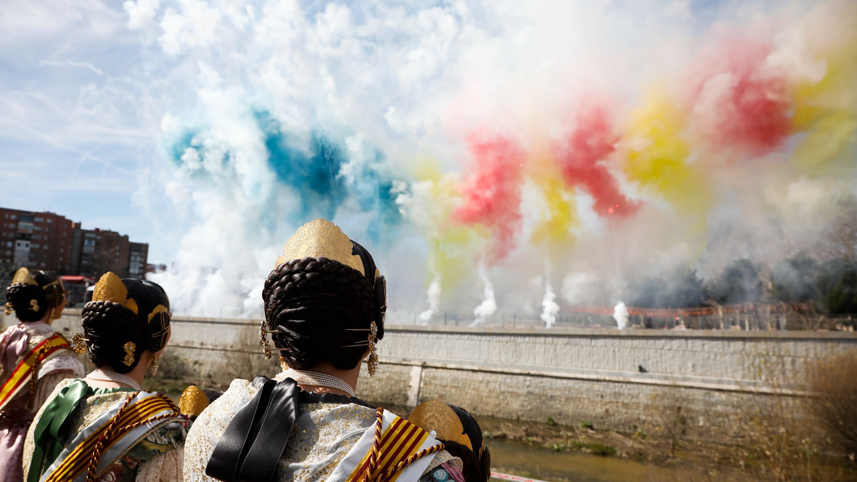 Mascletá en Madrid Río