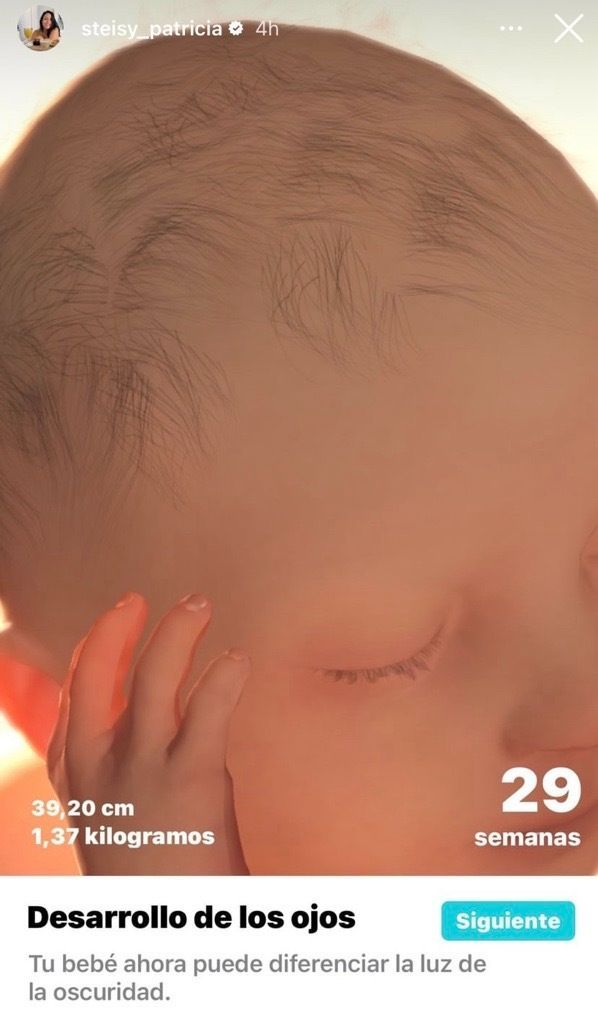 Steisy en sus historias de Instagram