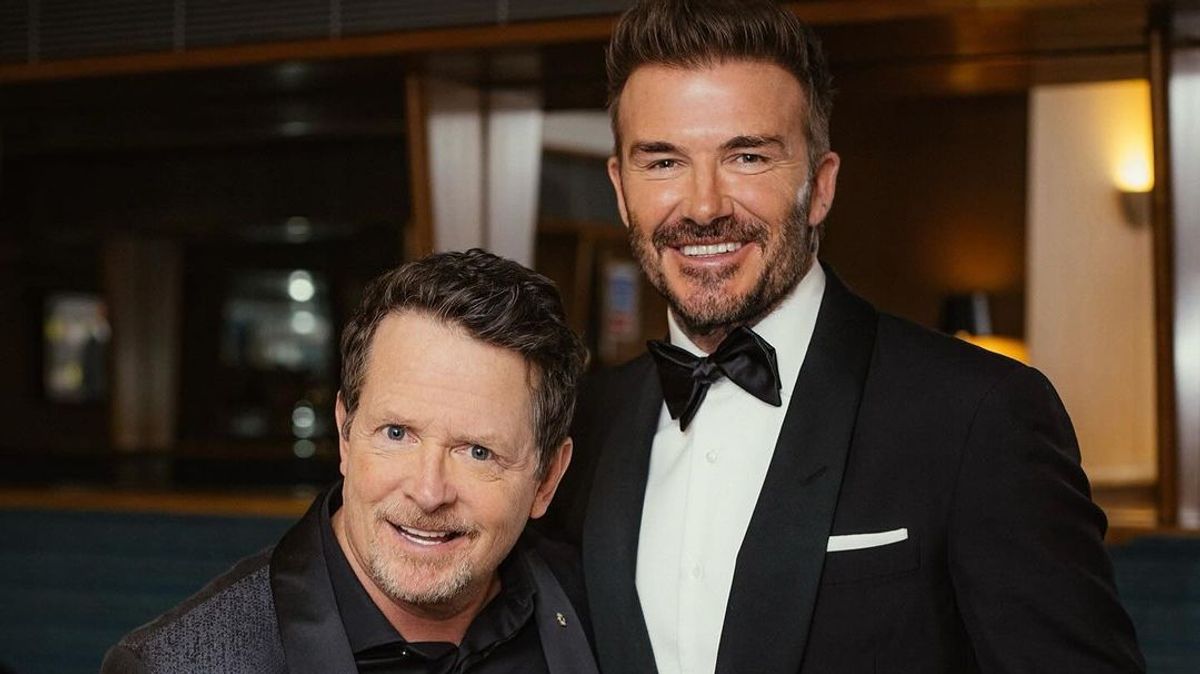 David Beckham y Michael J. Fox