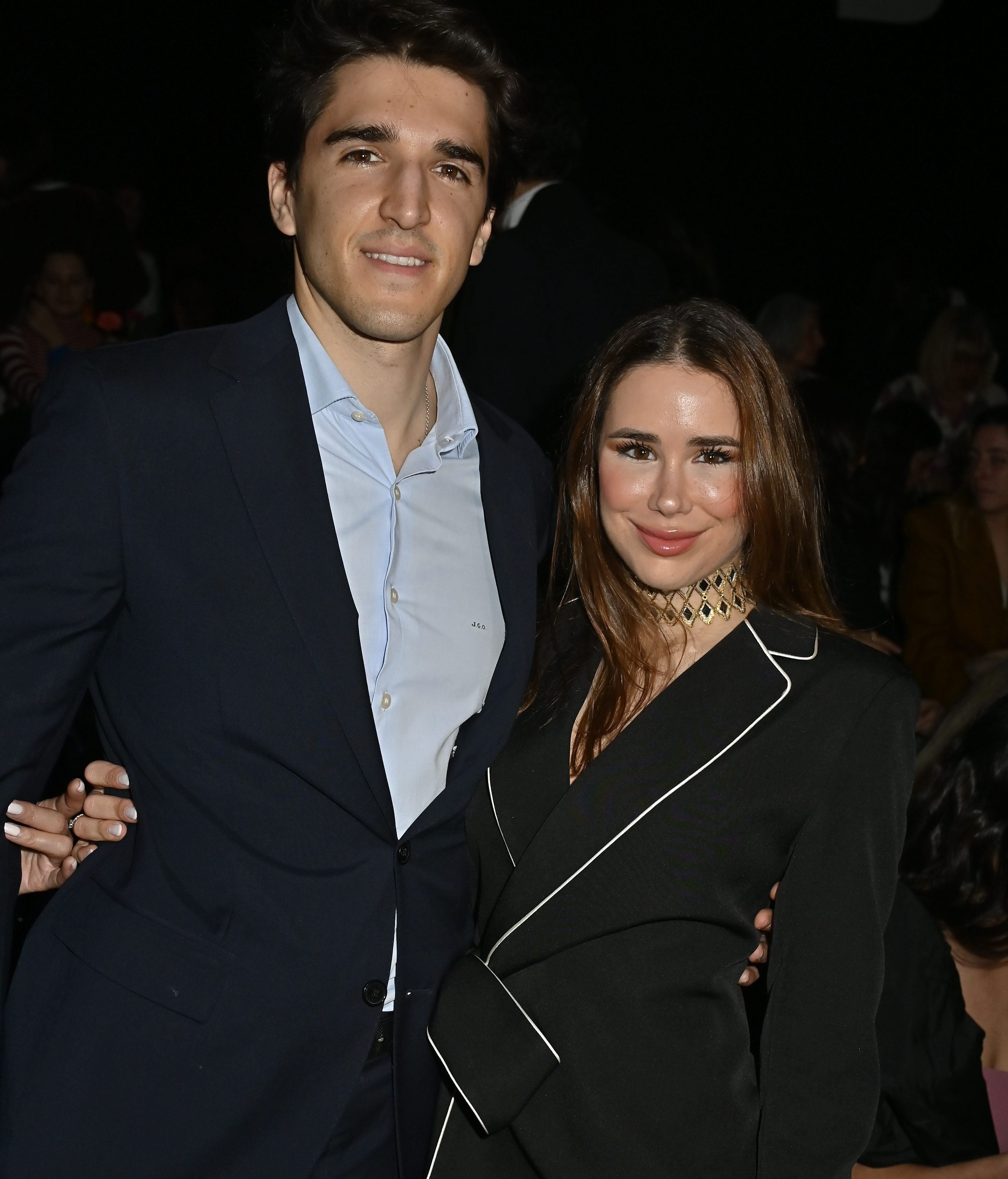 Javier Garca-Obregón y su prometida, en la Fashion Week Madrid