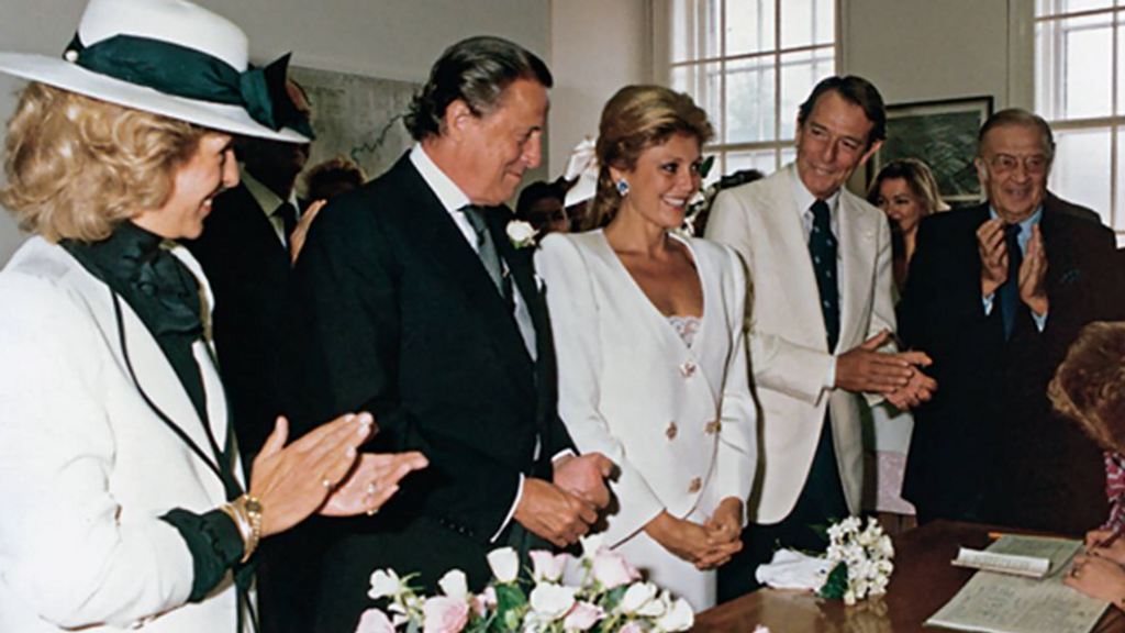 Tita Cervera y el barón Thyssen el día de su boda. FUENTE: Instagram