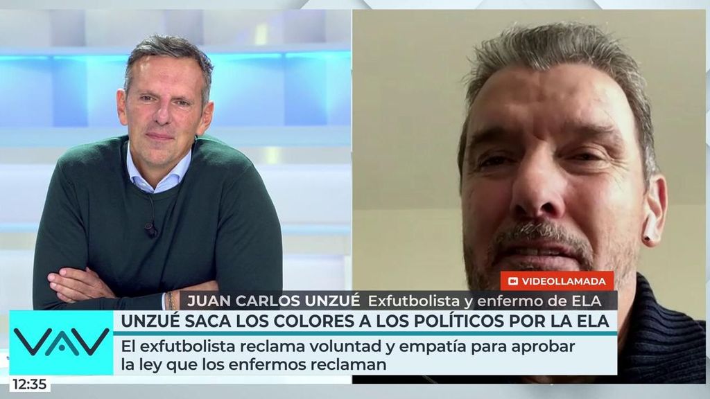 Juan Carlos Unzué reclama la tramitación de la ley de ELA: “No podemos permitir que una persona se sienta obligado a morir"