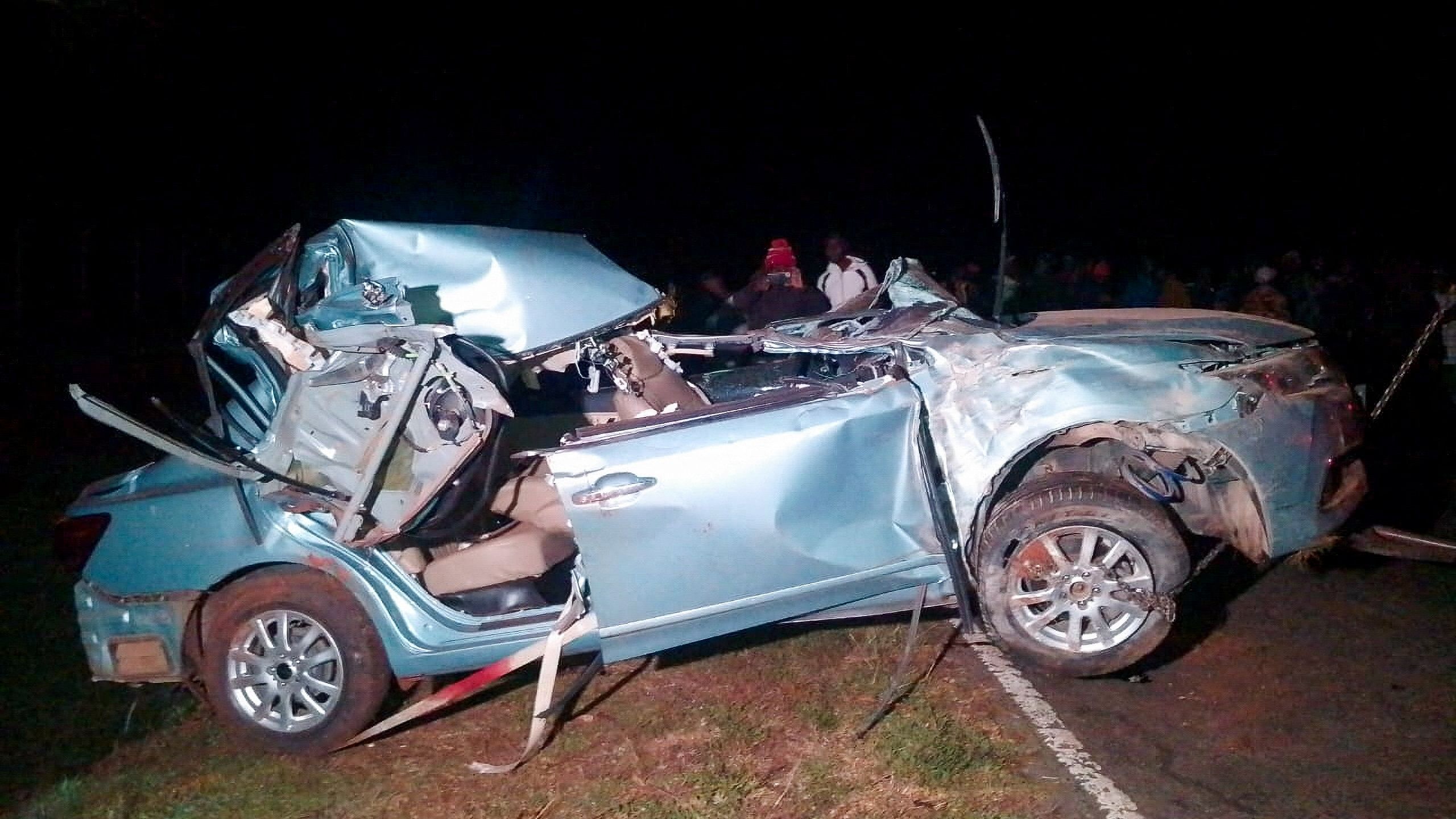 El vehículo en el que viajaba Kiptum quedó siniestrado