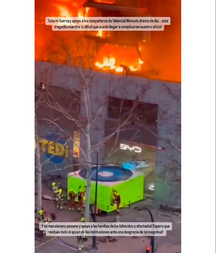 Edu Neira, bombero de 'LIDLT', habla sobre el incendio de Valencia