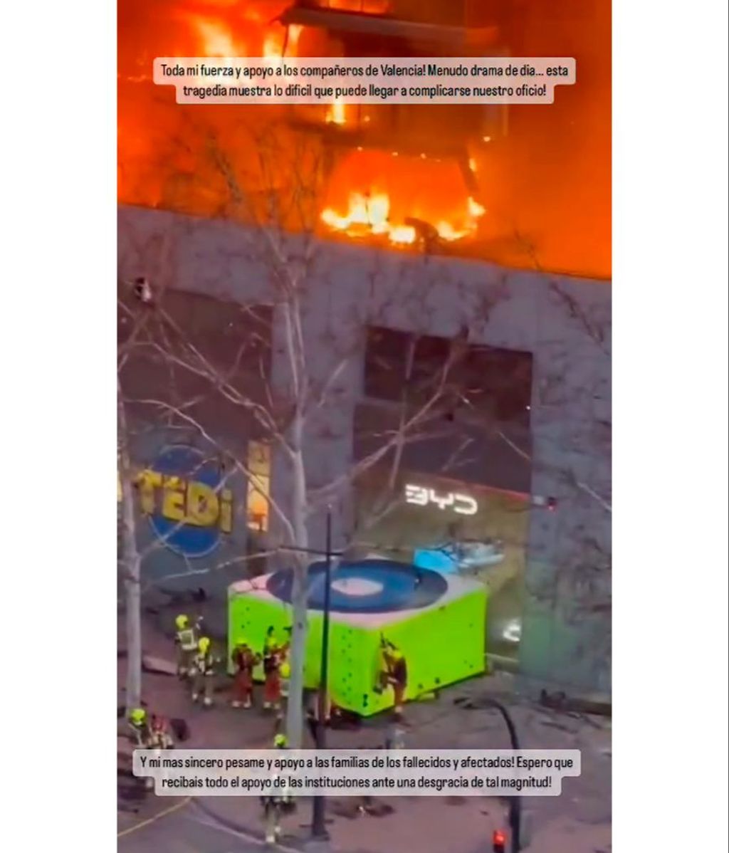 Edu Neira, bombero de 'LIDLT', habla sobre el incendio de Valencia