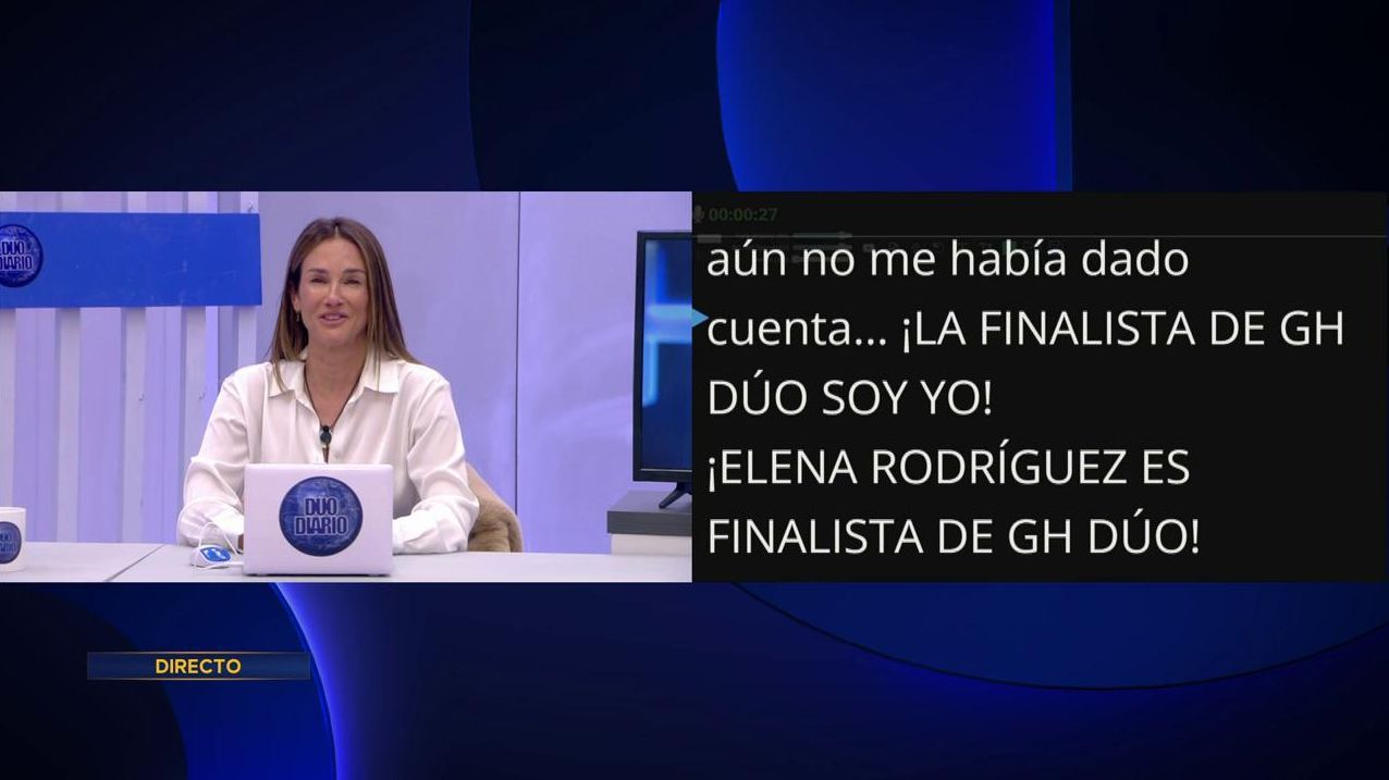 Elena se entera de que es finalista de 'Gh Dúo'