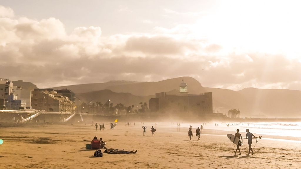 Playa de Las Canteras, en Las Palmas de Gran Canaria