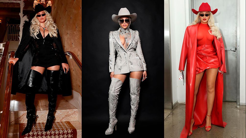 Looks de Beyoncé con sombrero cowboy