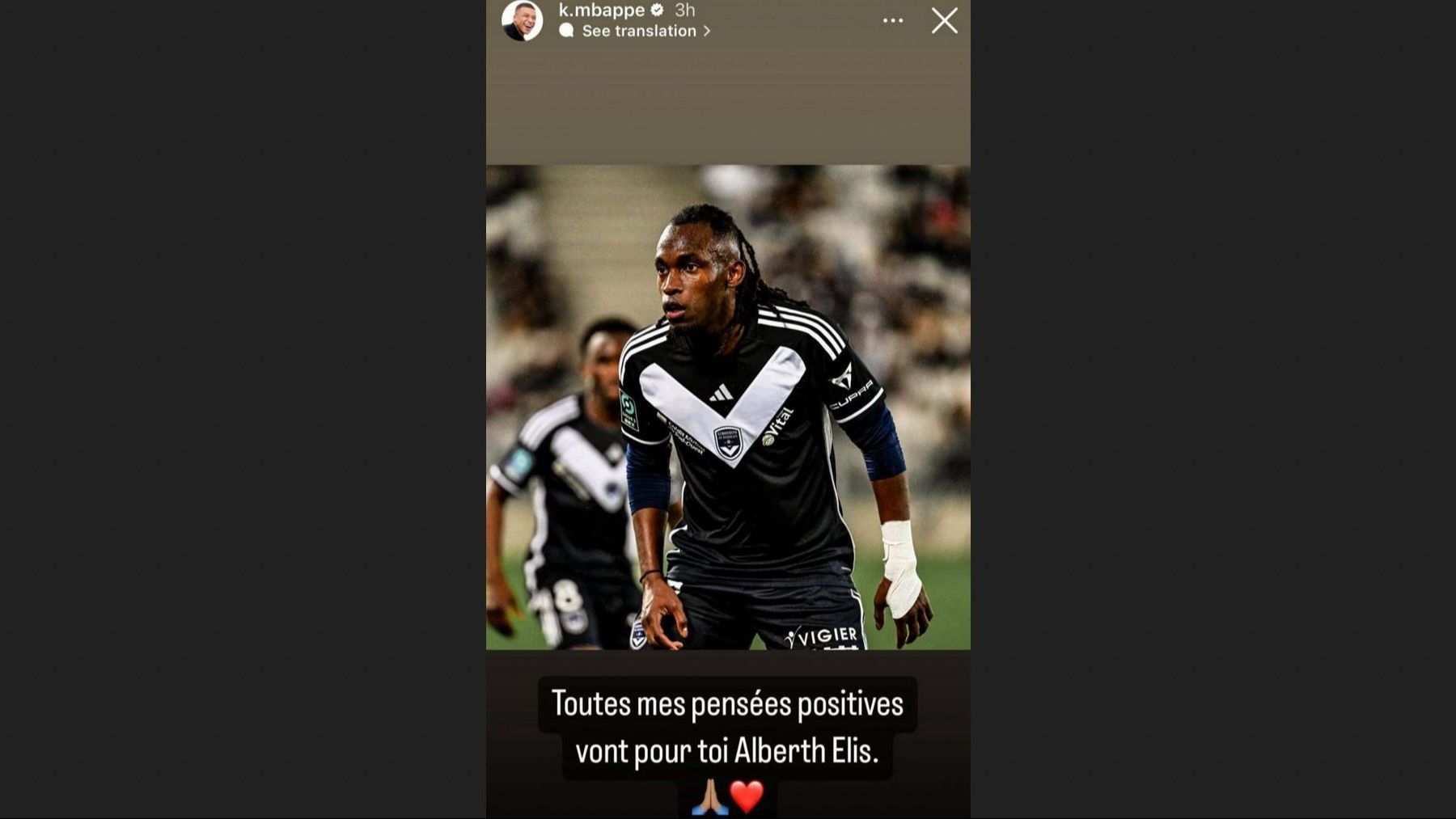 Kylian Mbappé y su mensaje de apoyo a Alberth Elis