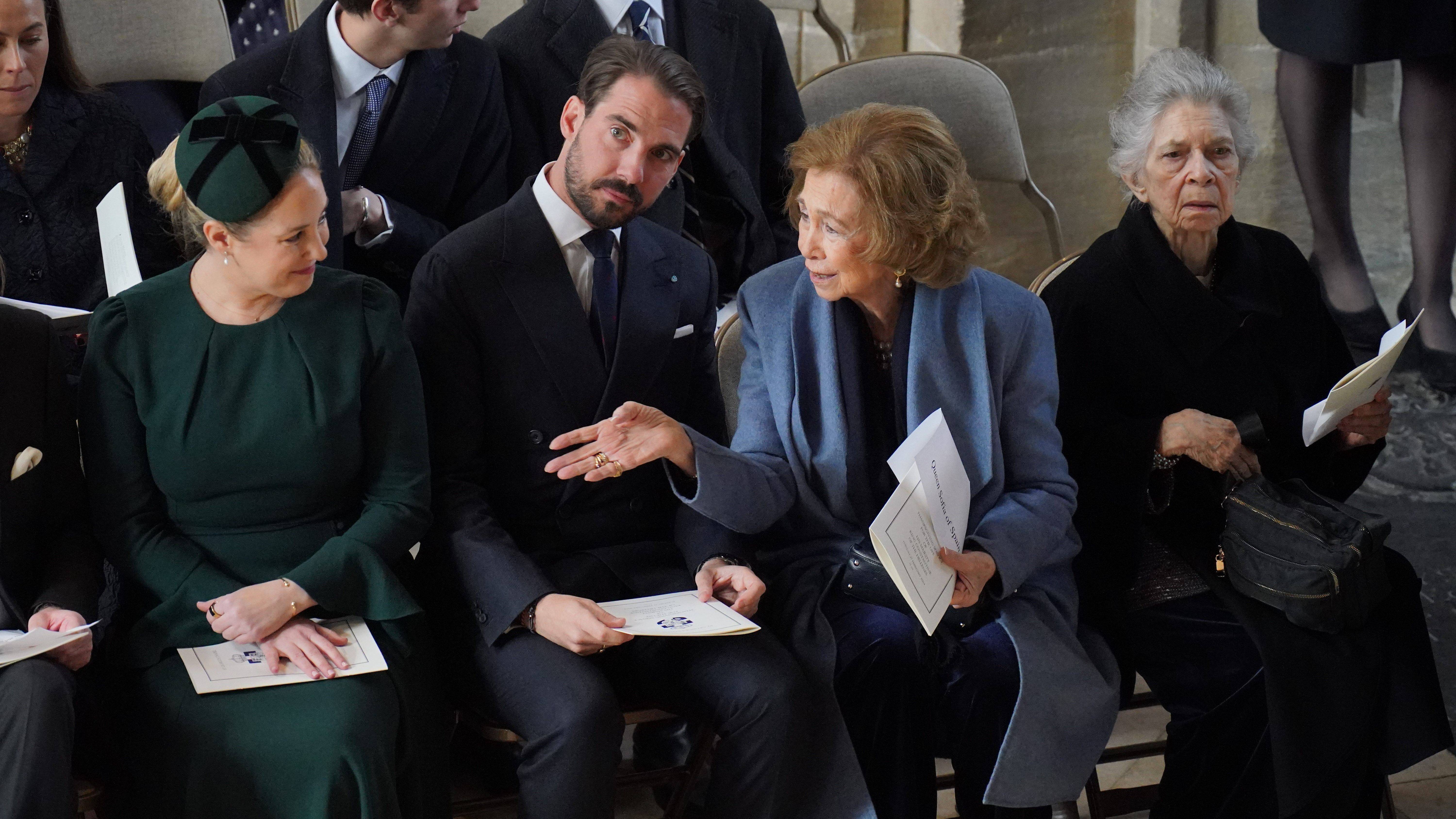 La reina Sofía, en la misa de su hermano Constantino