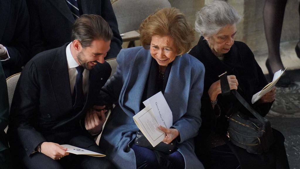 La reina Sofía, en la misa de su hermano Constantino