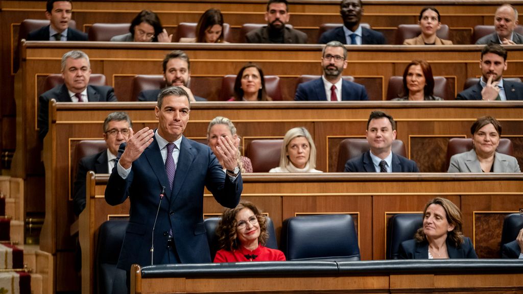 Pedro Sánchez en una sesión de control al Gobierno en el Congreso de los Diputados
