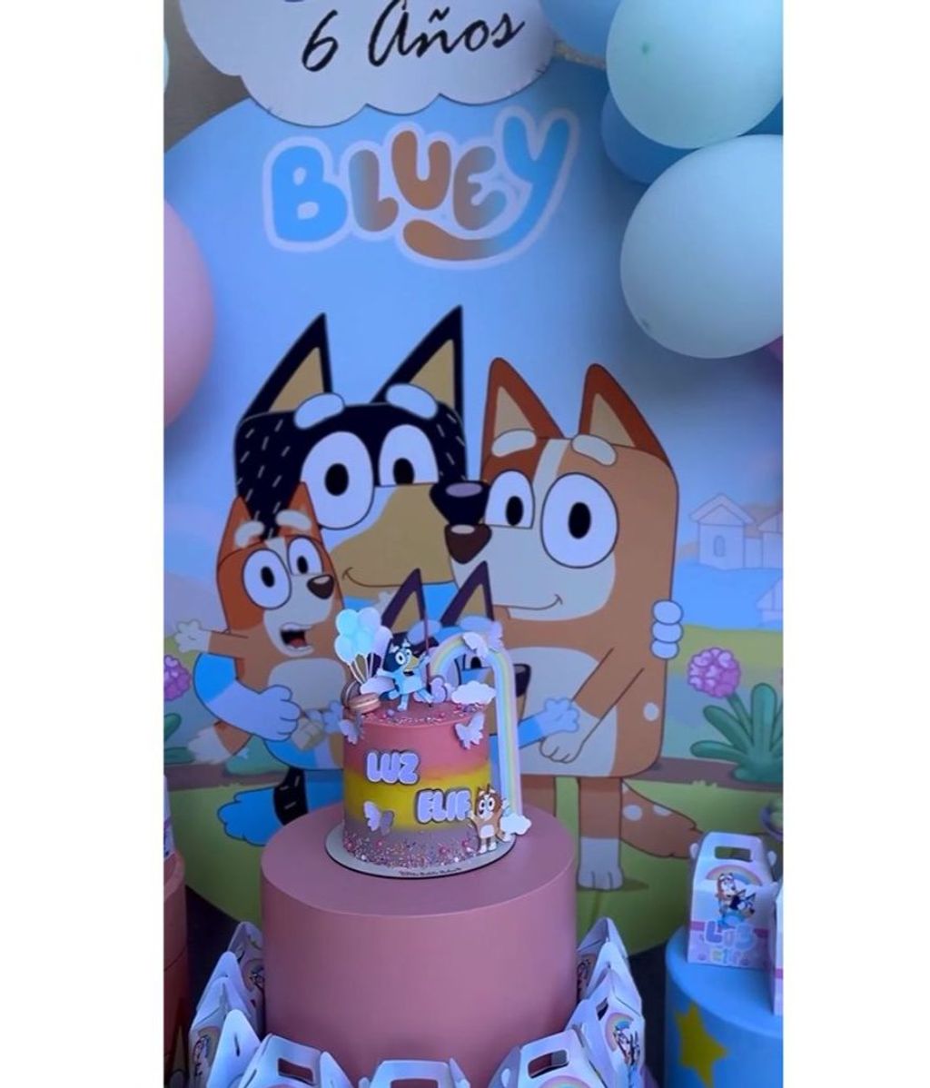 Tarta y decoración del cumple de Luz, hija de Gala Caldirola