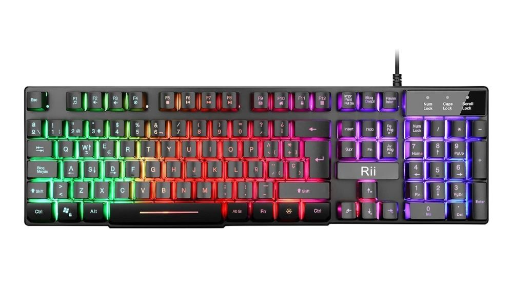 Teclado retroiluminado gaming Rii RK 100 Plus