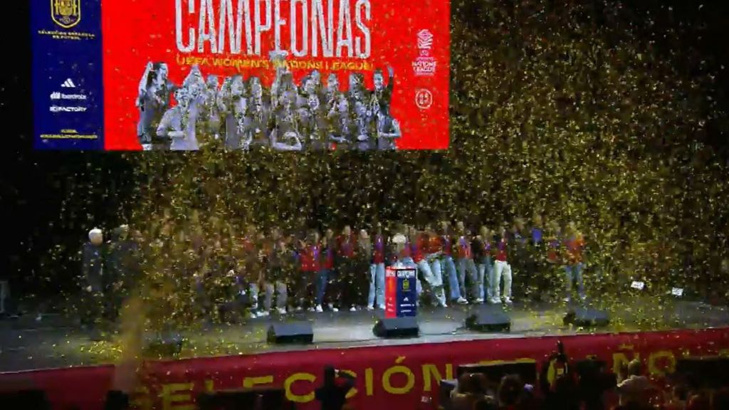 Las campeonas de la Liga de Naciones y su fiesta por todo lo alto en el Palacio Vistalegre de Madrid