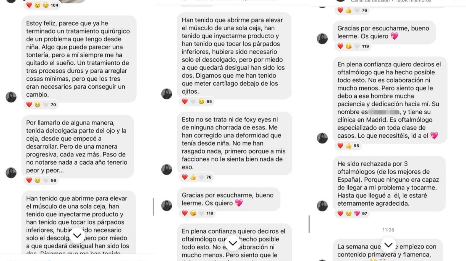 Marina García da detalles sobre su última cirugía