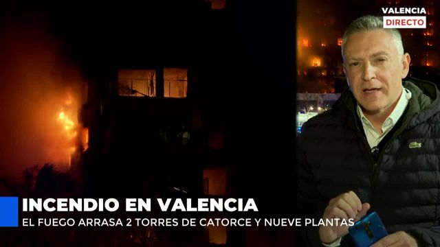 El fuego arrasa dos edificios en Valencia y provoca al menos 4 muertos