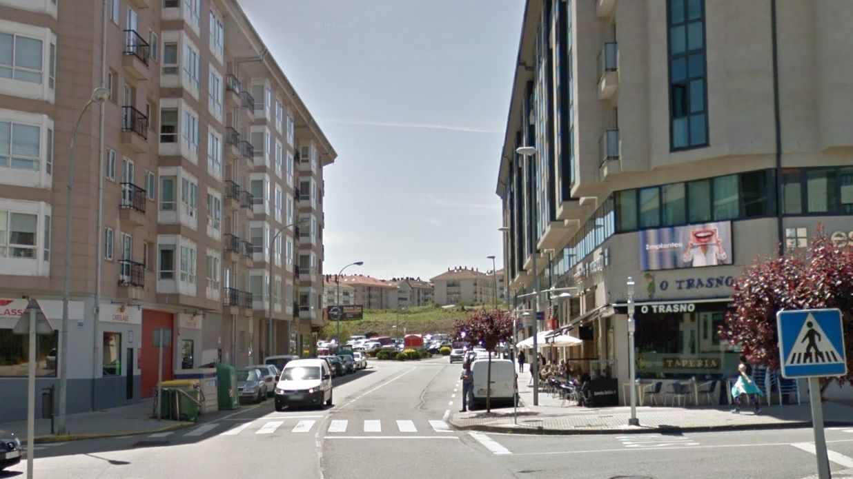 Calle en el municipio de Ames, A Coruña