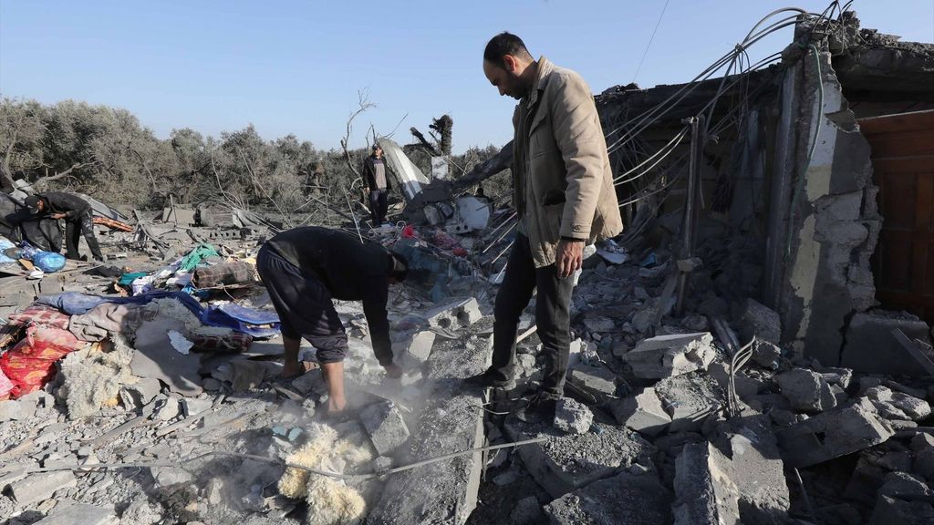 Escombros tras el bombardeo en Gaza