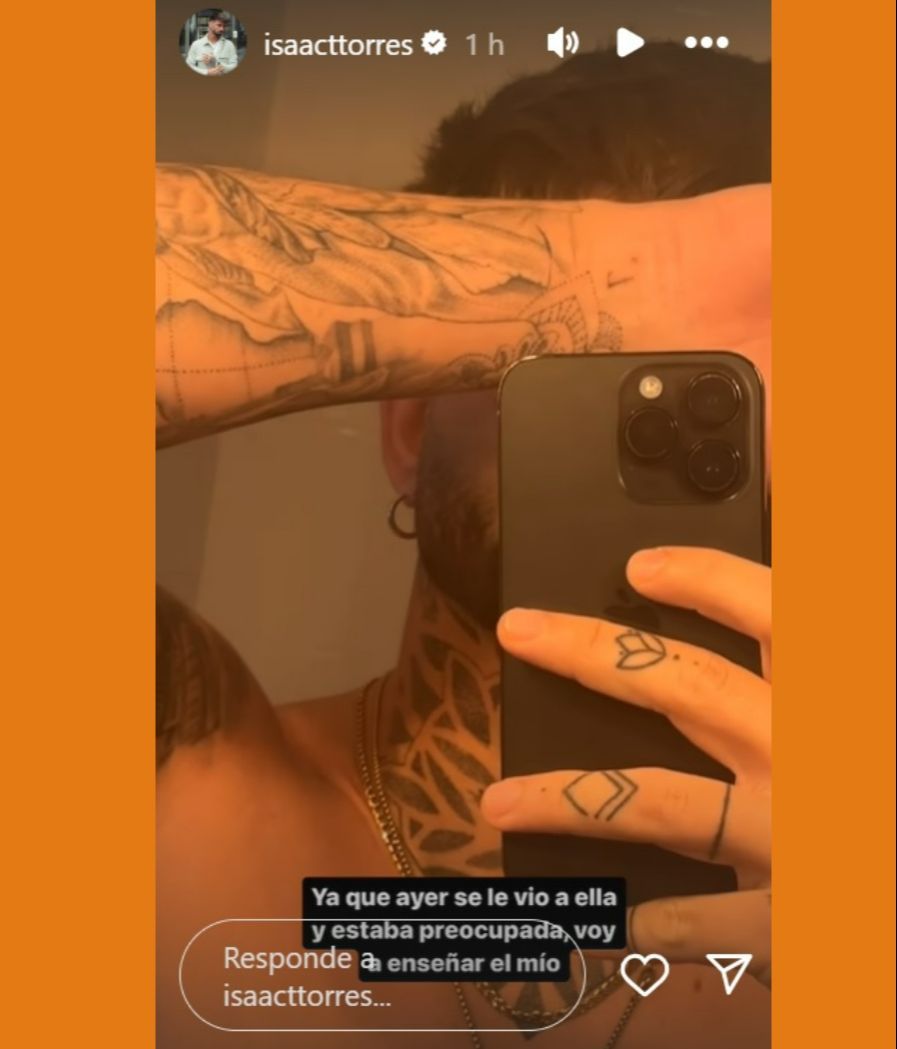 Isaac Torres enseña el tatuaje que lleva por Lucía Sánchez