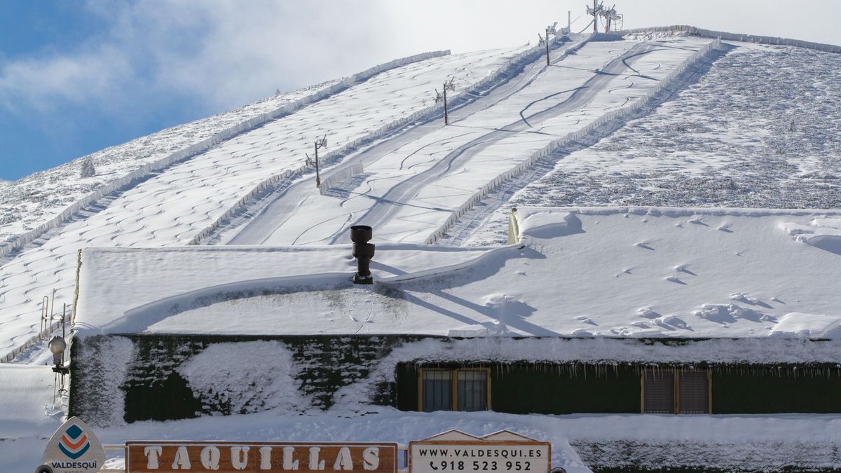La estación de Valdesquí podría reabrir sus pistas este miércoles gracias a la bajada de temperaturas