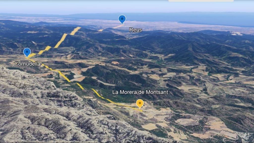 Mapa de la desaparición de Mónica de la Llana