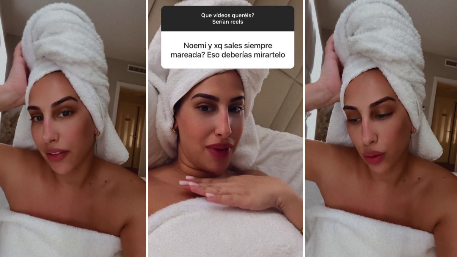 Noemí Salazar explica el motivo por el que siempre sale mareada de la ducha