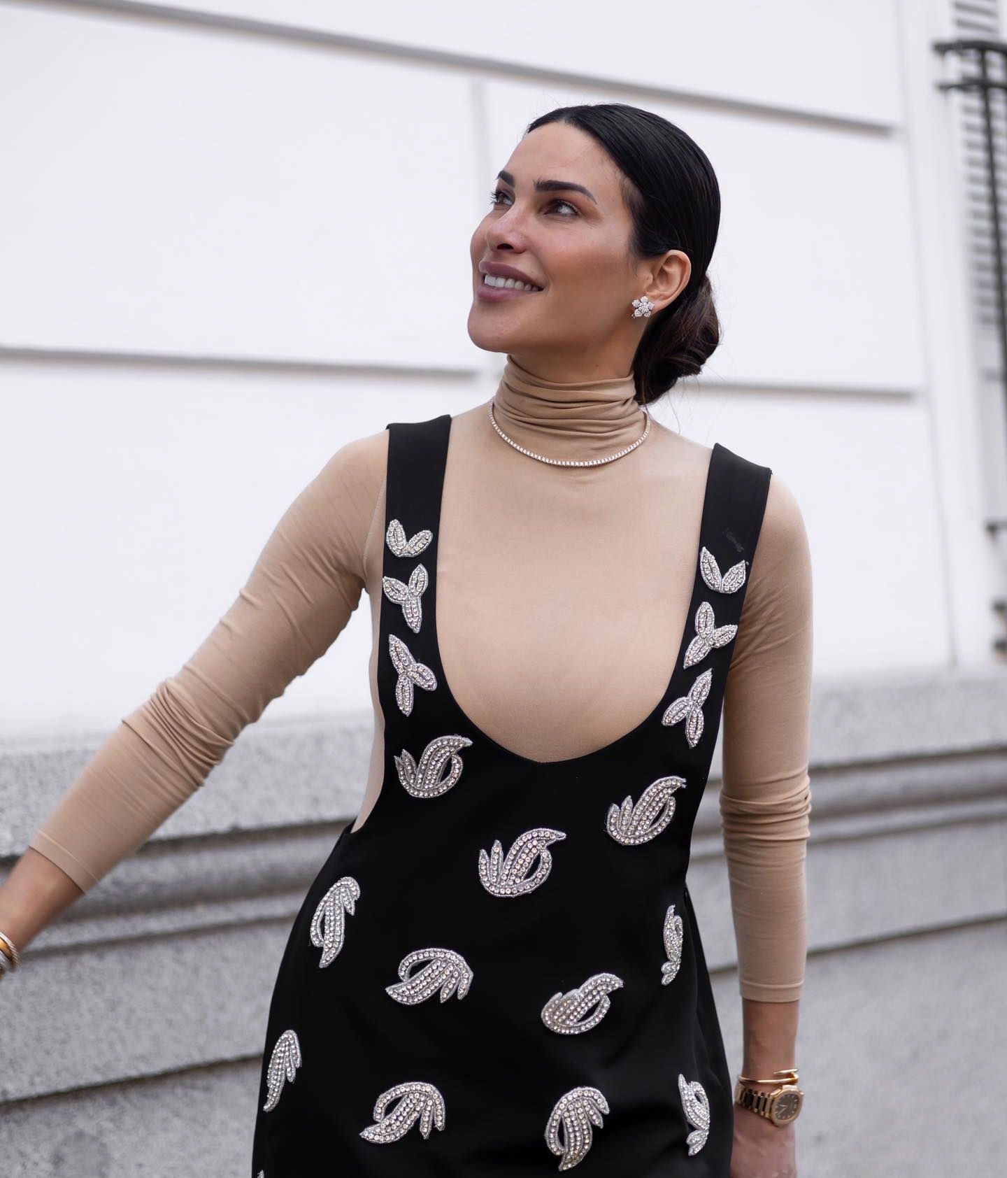 Carla Barber, con un vestido de Però