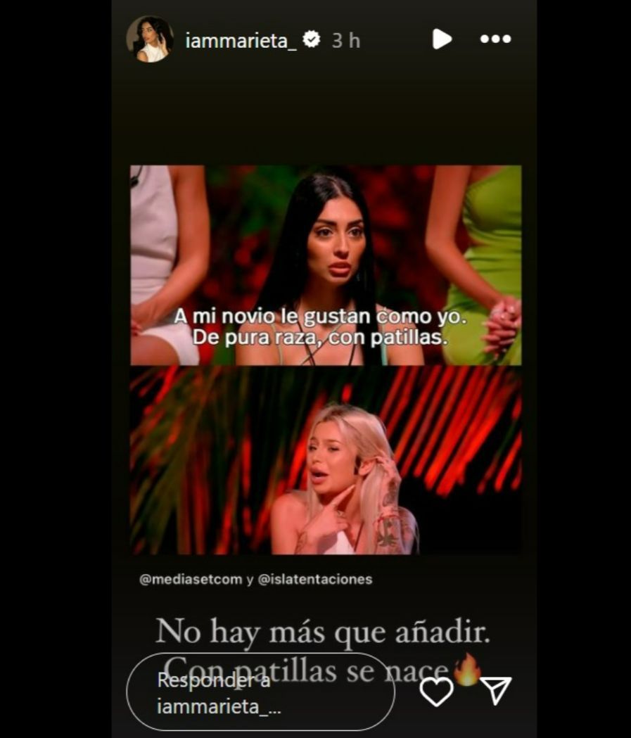 Marieta, orgullosa de sus patillas