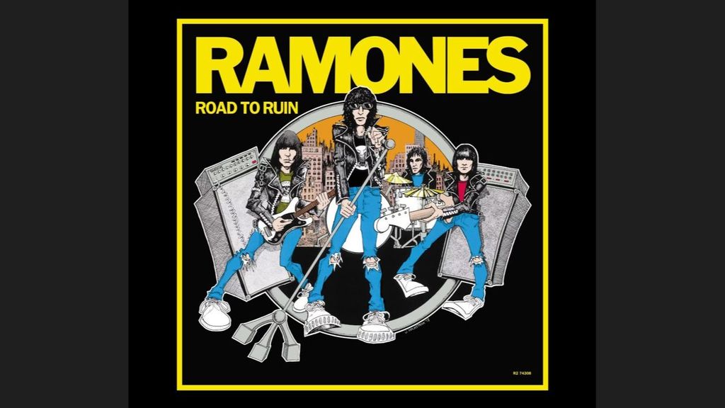 Ramones. Clásica portada del 'Road to ruin'