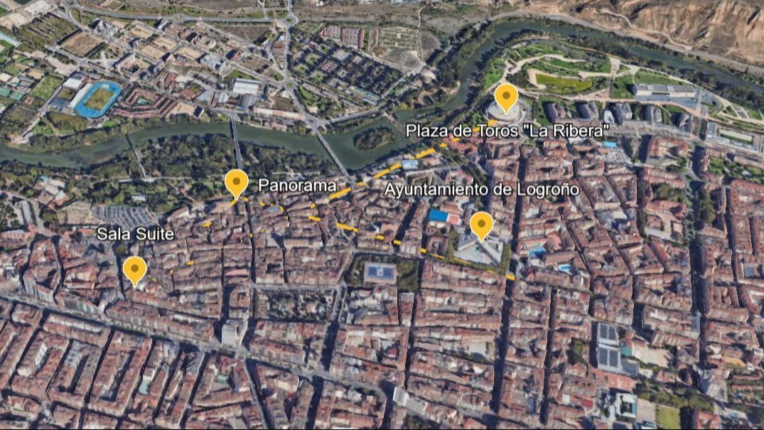 Zona en la que estuvo Javier Márquez en Logroño