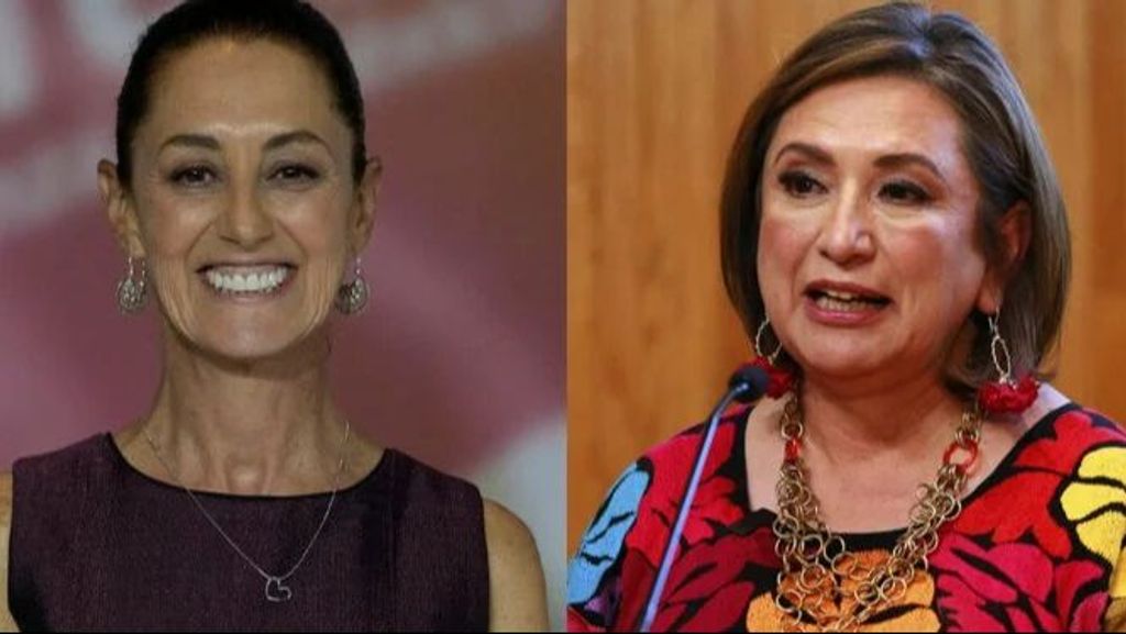 Dos mujeres se disputarán la presidencia de México, la oficialista Claudia Sheinbaum (i) y la opositora Xóchitl Gálvez (d)