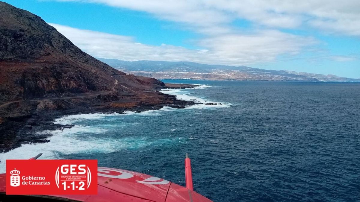 Helicóptero GES en la zona de Las Coloradas