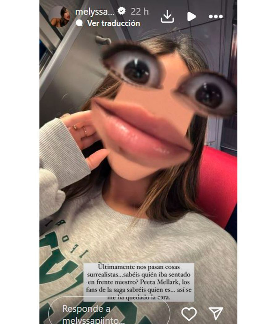 Melyssa Pinto habla del encuentro que ha tenido en el tren con un famoso actor