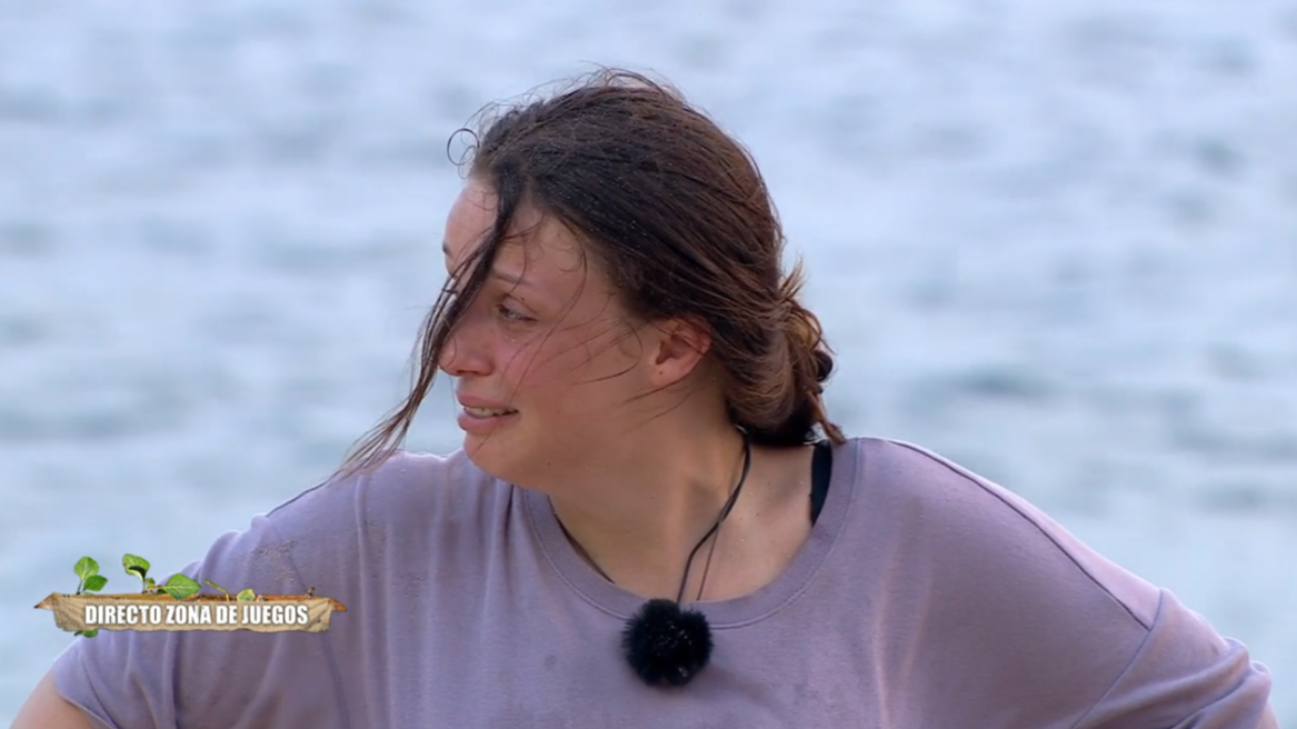 Zayra Gutiérrez se derrumba durante la prueba de recompensa de 'Supervivientes 2024'
