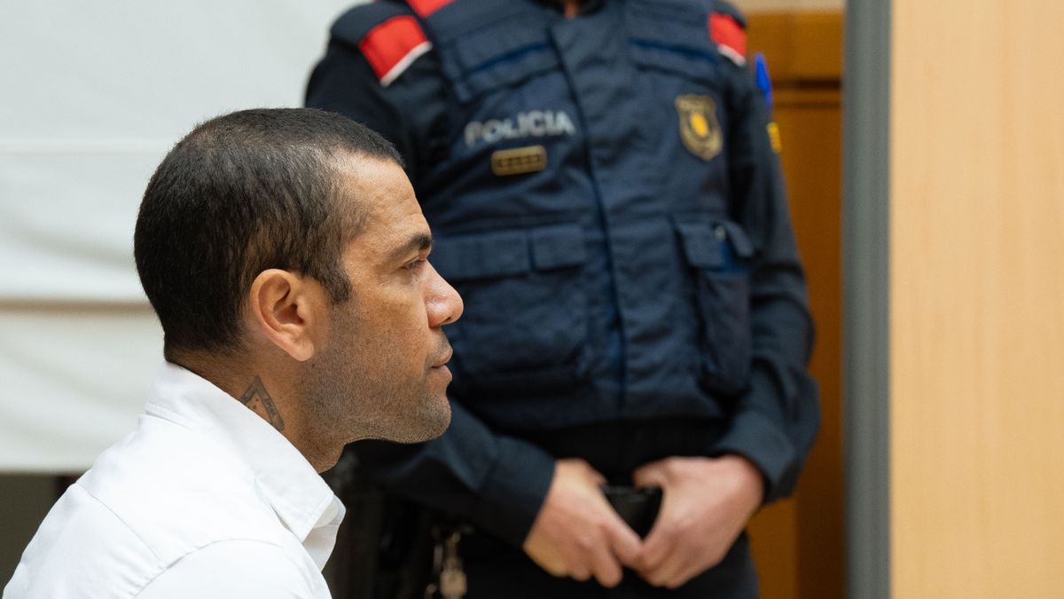 Dani Alves durante un juicio en la Audiencia de Barcelona
