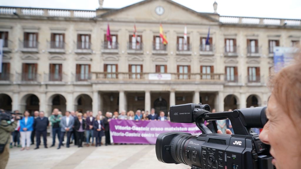 Una concentración contra la violencia de género en Vitoria