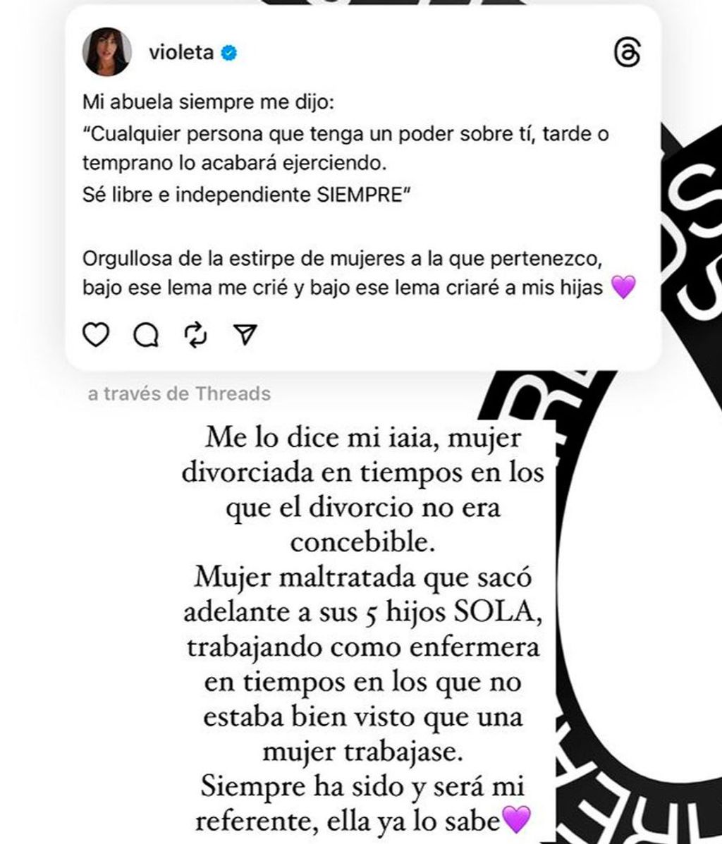 Violeta habla de sus referentes: las mujeres de su familia